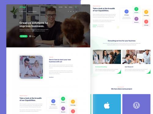 Drop - Business Consulting PSD Template