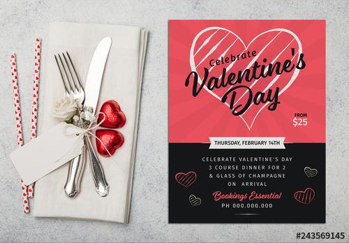Valentine's Day Flyer Layout - 243569145