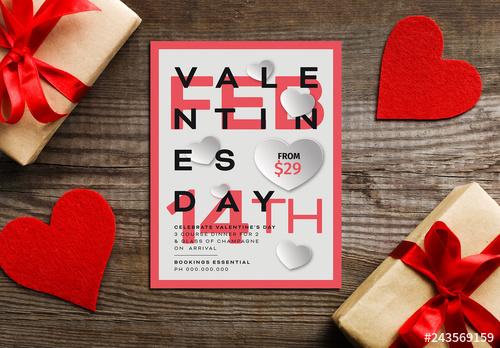 Valentine's Day Flyer Layout - 243569159