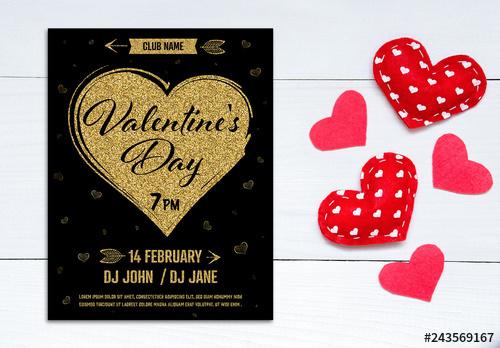 Valentine's Day Flyer Layout - 243569167