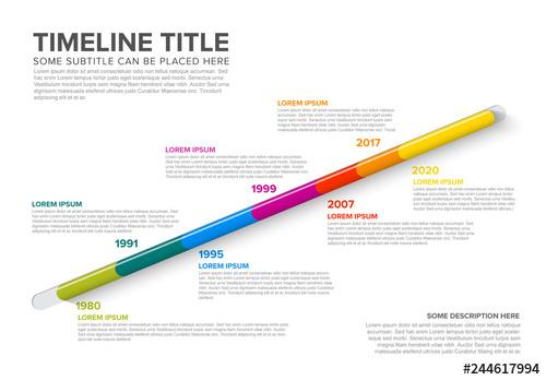 Colorful Timeline Infographic Layout - 244617994