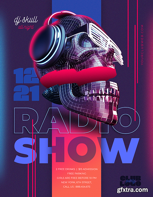 Radio Show Party Flyer