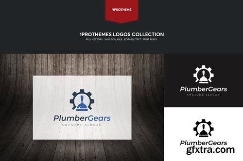 Plumber Gears Logo Template