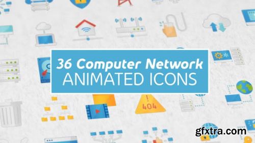 VideoHive Computer Network Modern Flat Animated Icons 25337148