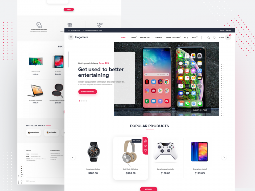 E-commerce Web Home page Design