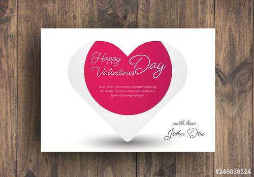 Valentine's Day Card Layout - 246030524