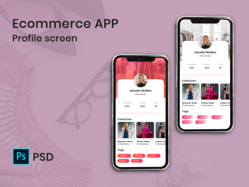 Ecommerce APP - Profile Screens