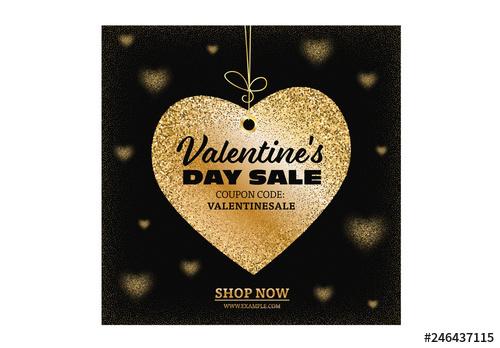 Valentine's Day Sale Social Media Post Layout - 246437115