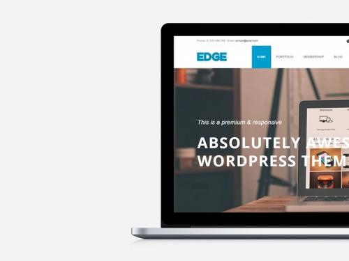 Edge WordPress Theme - MacBook View