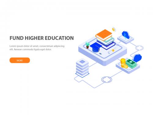 Education Fund Blockchain Platform Isometric - FV