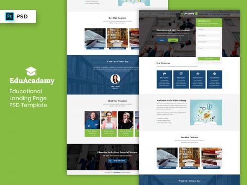 Educational Landing Page PSD Template-04