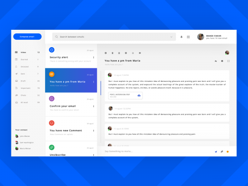 Email Dashboard Concept