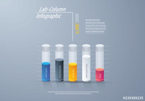 Cylinder Bar Graph Infographic Layout - 239389235