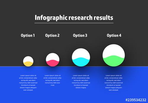 Infographic Circles With Color Waves Layout - 239534232
