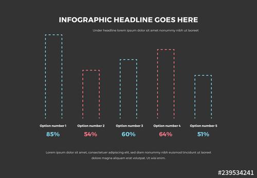 Dashed Infographic Chart Layout - 239534241