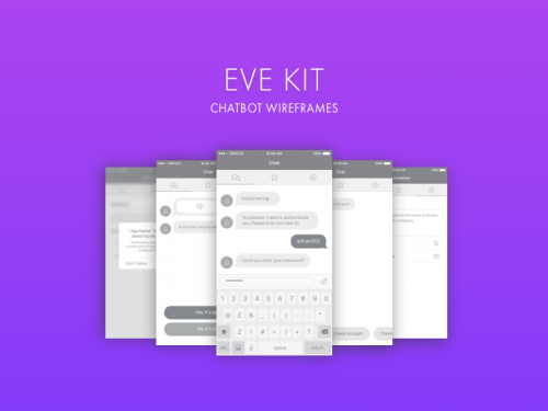 EVE KIT - Chatbot Wireframes
