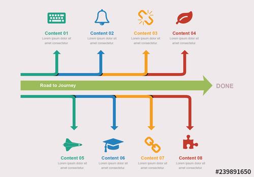 Arrow Process Timeline Infographic Layout - 239891650
