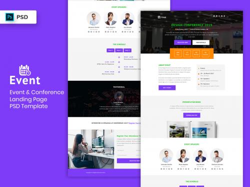 Event & Conference Landing Page PSD Template-04