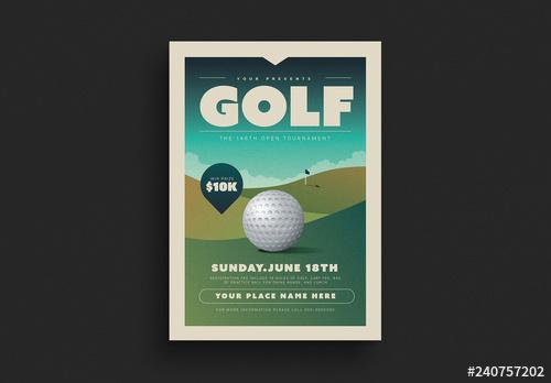 Golf Tournament Flyer Layout - 240757202