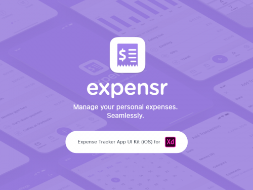 Expensr - Expense Tracker App UI Kit (iOS) - Adobe XD