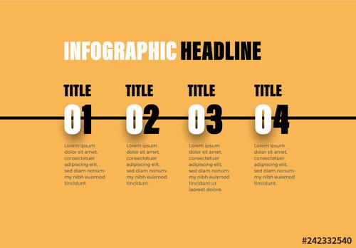Infographic Timeline with Yellow Background Layout - 242332540