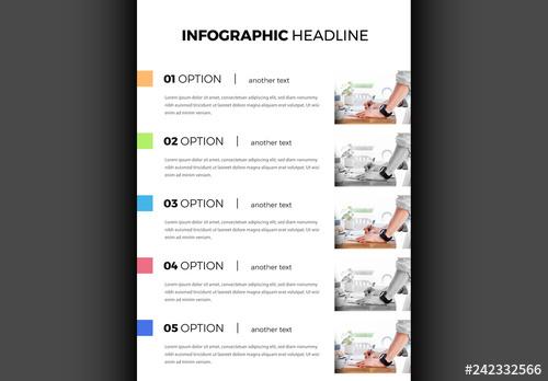 Infographic Paper with Placeholder Photos Layout - 242332566