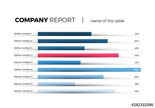 Company Report Infographic with Progress Bars Layout - 242332586