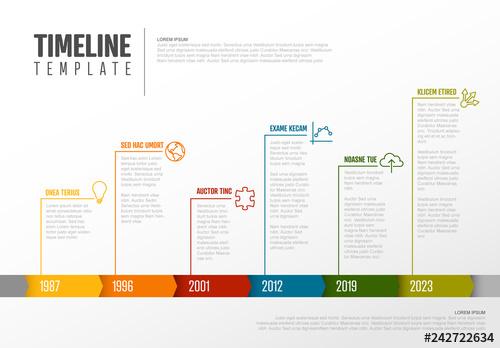 Colorful Timeline Infographic Layout - 242722634
