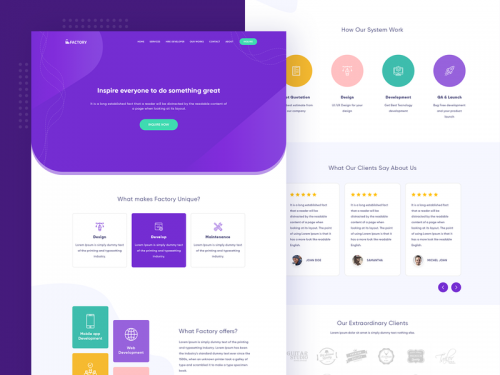Factory Landing Page