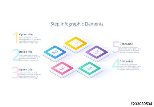 Five Step Infographic Layout - 233030534