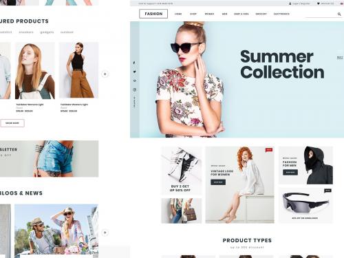 Fashion e-commerce Web Design Template