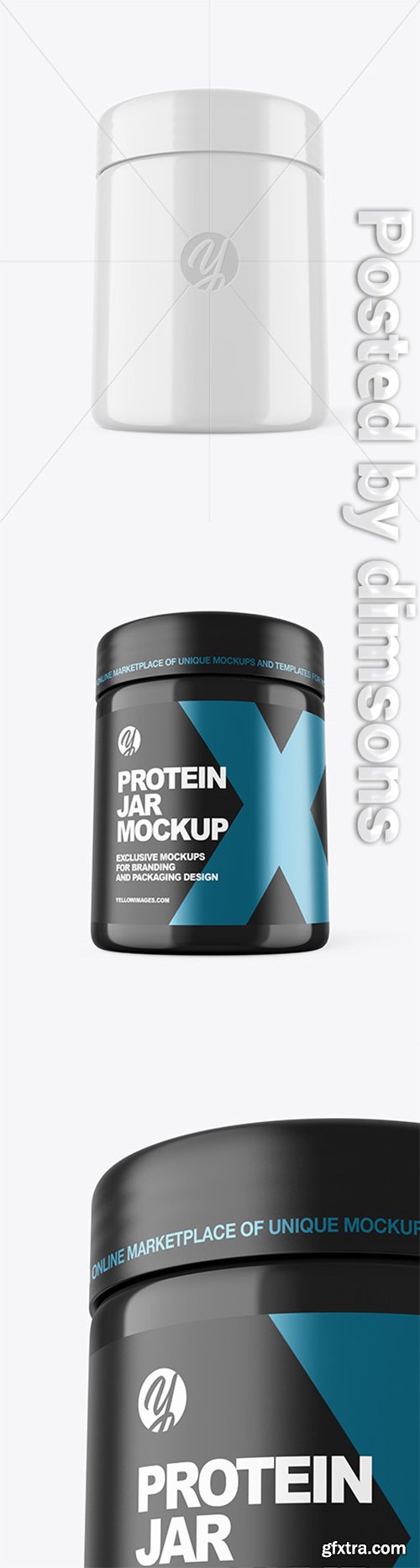 Glossy Protein Jar Mockup 52097