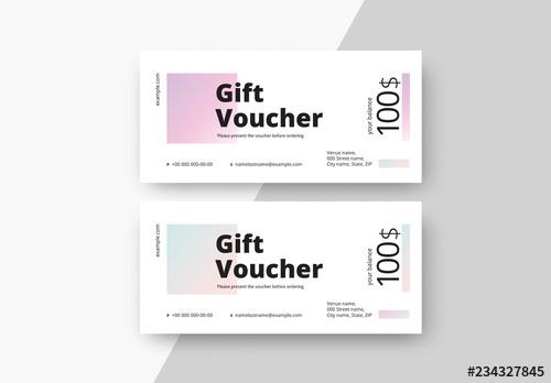 Gift Voucher Layouts with Gradients - 234327845