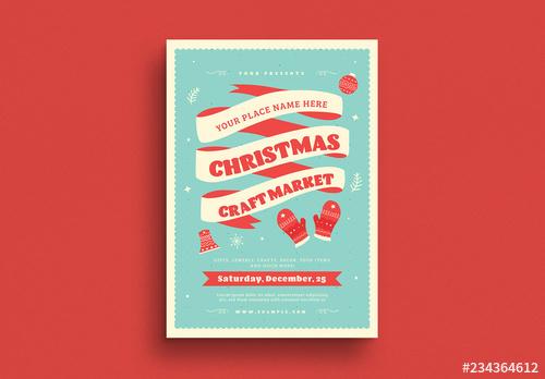 Christmas Craft Market Flyer Layout - 234364612