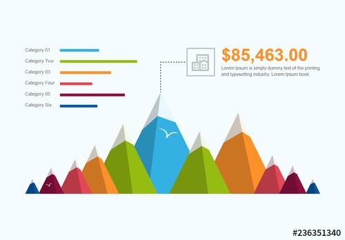 3D Mountain Range Infographic Layout - 236351340