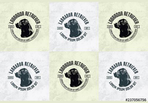 Dog Logo Badges Layout - 237056756