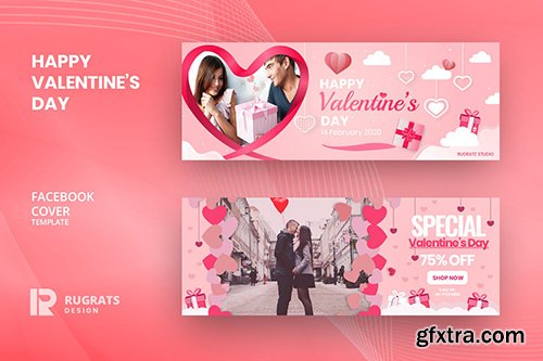 Valentine\'s R1 Facebook Cover Template