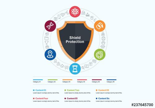 Shield Protection Infographic Layout - 237645700