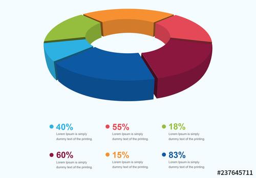 3D Pie Chart Infographic Layout - 237645711