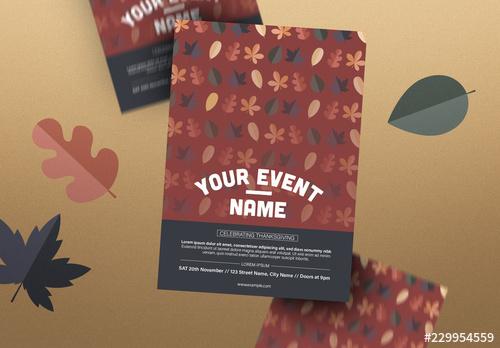 Autumn Event Poster Layout - 229954559