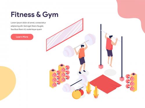 Fitness and Gym Room Illustration