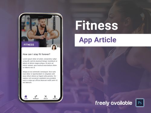 Fitness App Article Concept