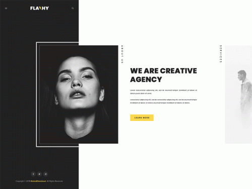 Flashy - Horizontal Creative Agency PSD Theme