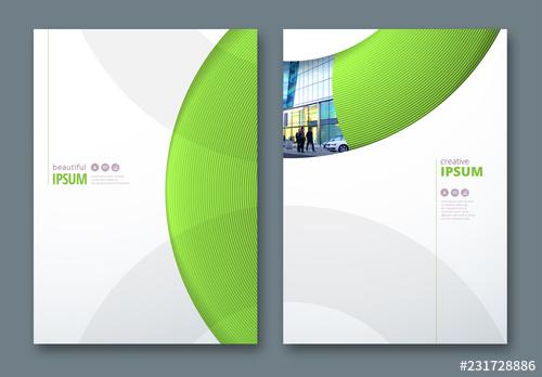 Business Report Cover Layouts with Circles - 231728886