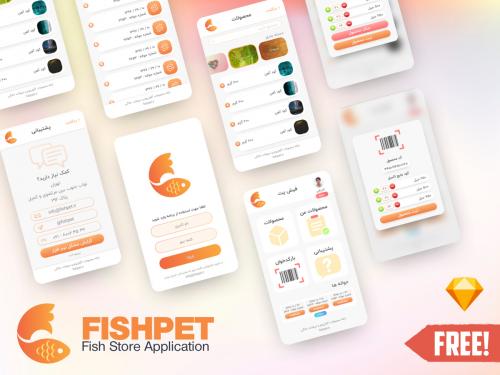 Flat Design - Fish Store UI-KIT