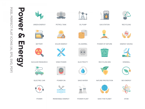 Flat Icon - Power & Energy