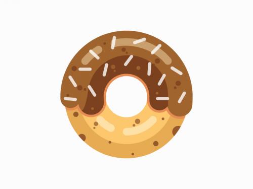 Flat Yummy Donuts Illustration