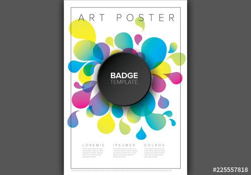 Poster Layout with Droplet Elements - 225557818
