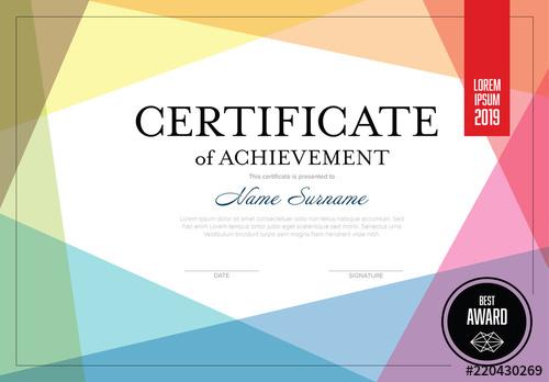Certificate Layout with Overlapping Colors - 220430269