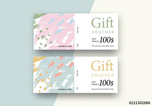 Abstract Gift Voucher Layout - 221302866